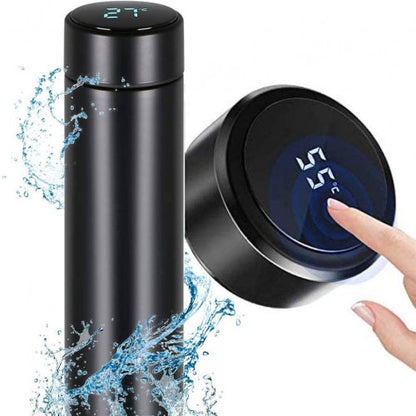 TERMO DE VIAJE, TAZA DE CAFÉ INTELIGENTE, BOTELLA DE AGUA DE ACERO INOXIDABLE INTERACTIVA TÁCTIL DE 500 ML CON PANTALLA